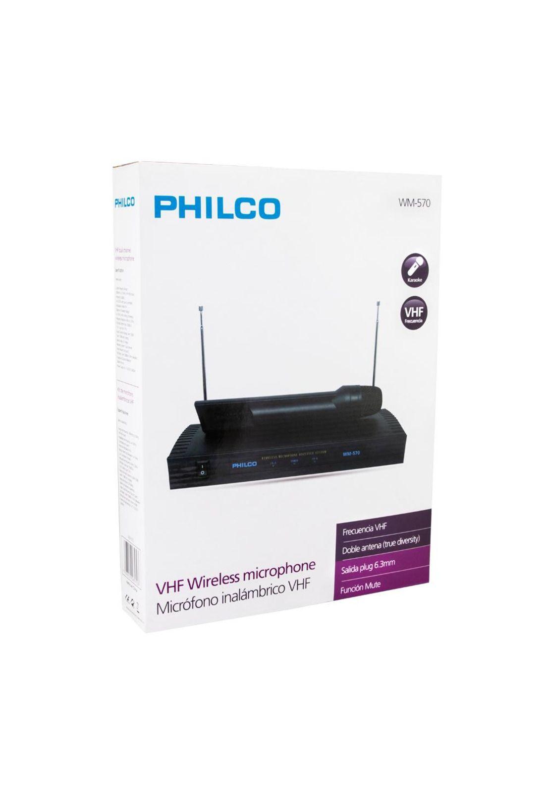 MICROFONOS INALAMBRICOS VHF FM WM570 PHILCO-3