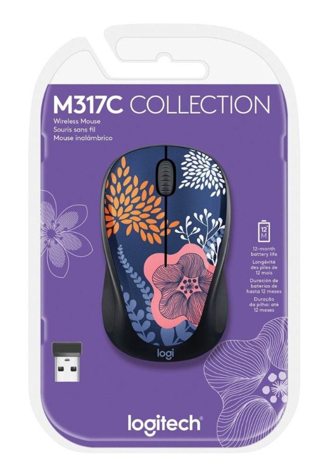 910-005756 Mouse Logitech Inalam M317 Forest Floral-3