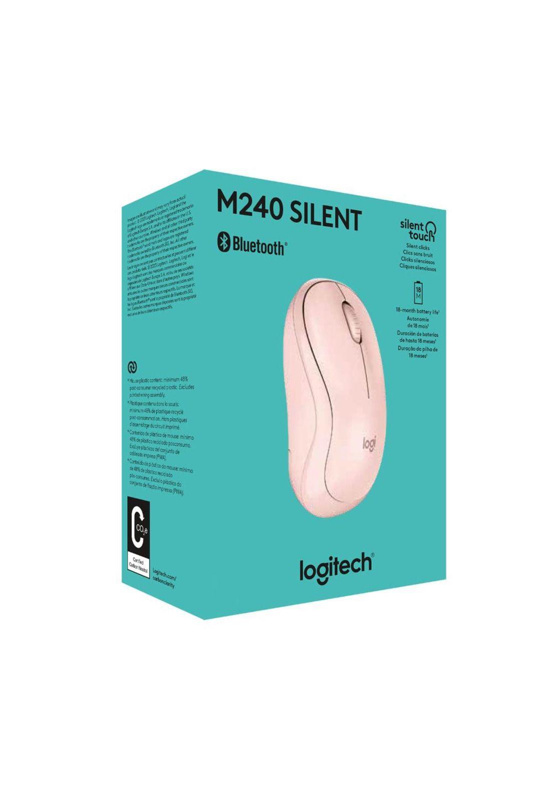910-007117  MOUSE LOGITECH M240 SILENT BLUETOOTH ROSADO-3