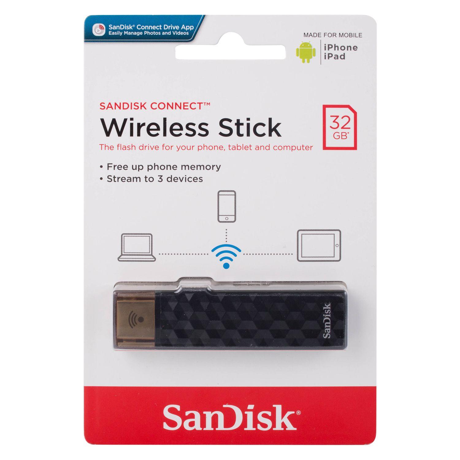PENDRIVE SANDISK WIRELESS STICK 32GB-0