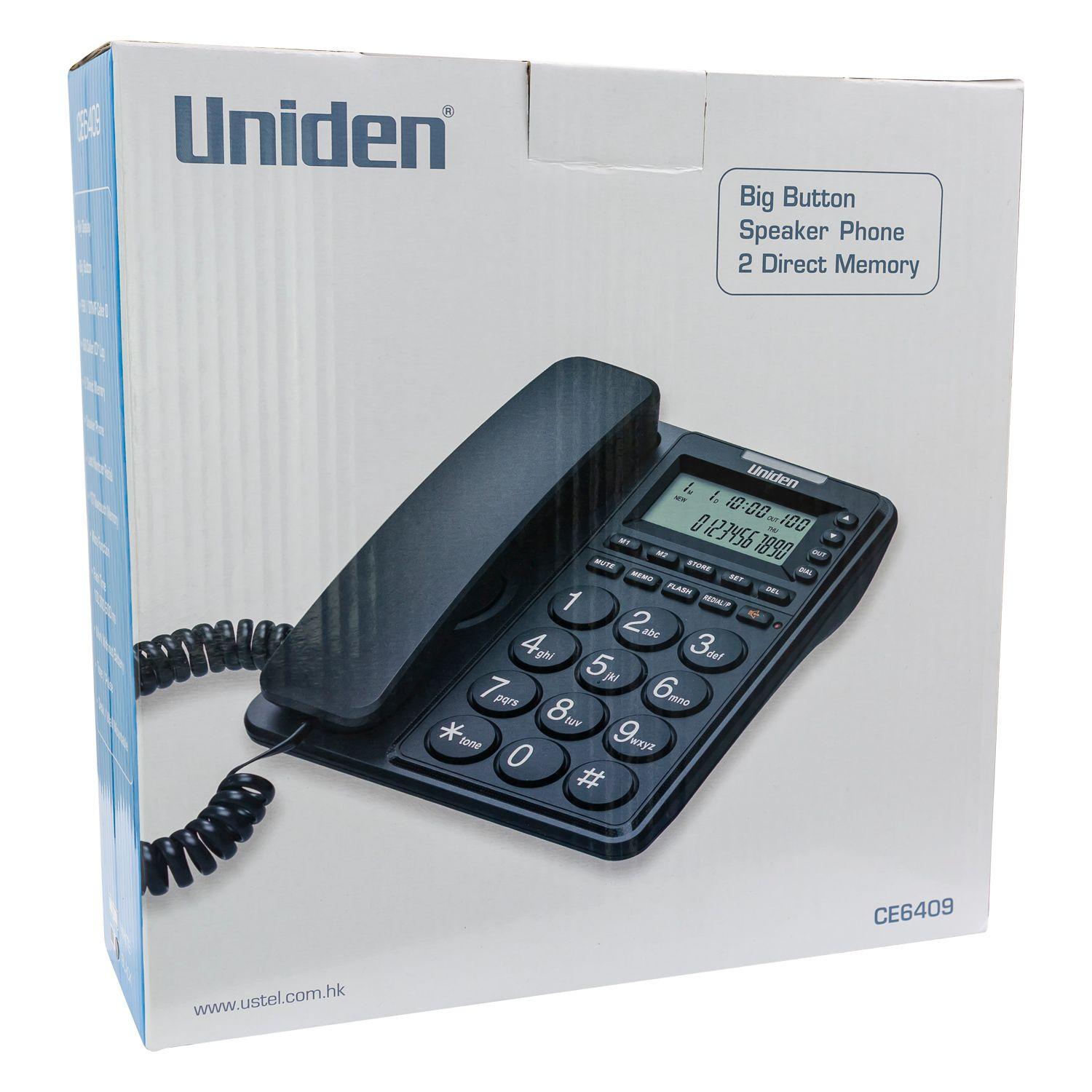 TELEFONO MANOS LIBRES C/IDENTIFICADOR UNIDEN CE6409 Open box-2