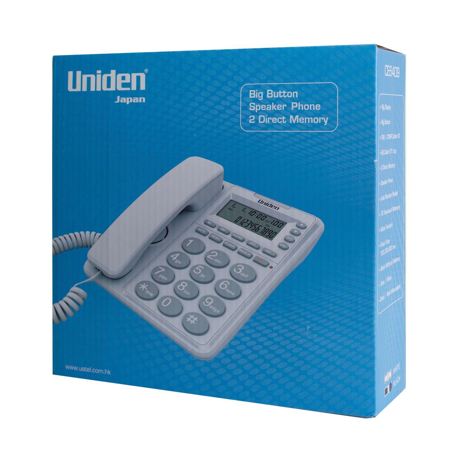 TELEFONO MANOS LIBRES C/IDENTIFICADOR UNIDEN CE6409 Open box-6