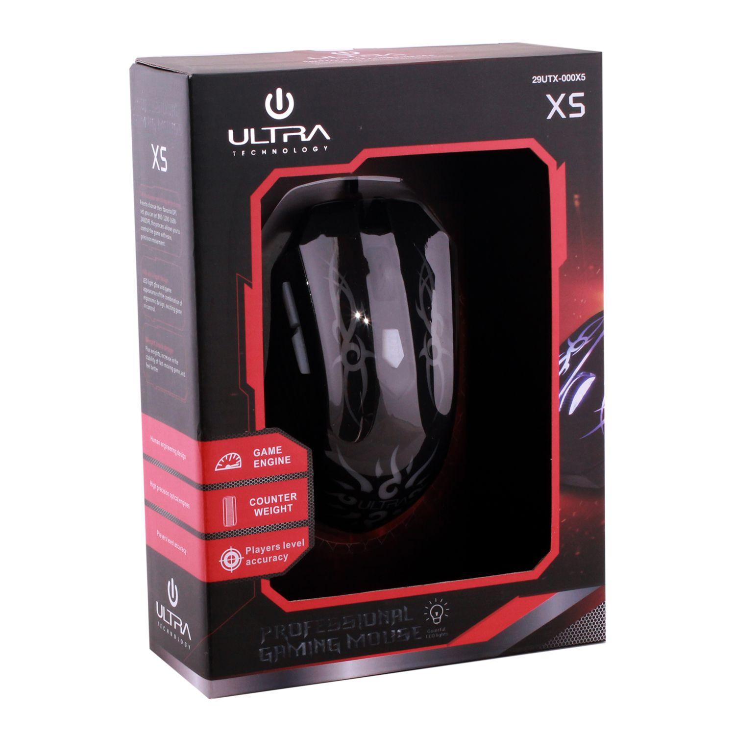 MOUSE GAMER X5 ULTRA TECHNOLOGY COLOR NEGRO Open box-3
