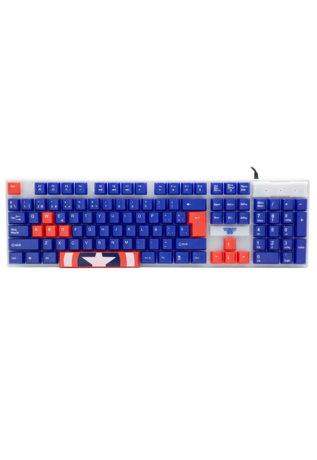 GAM745043-CAP-ESP KIT GAMER CAPITAN AMERICA 3 EN 1 TEC/MOU/A-5