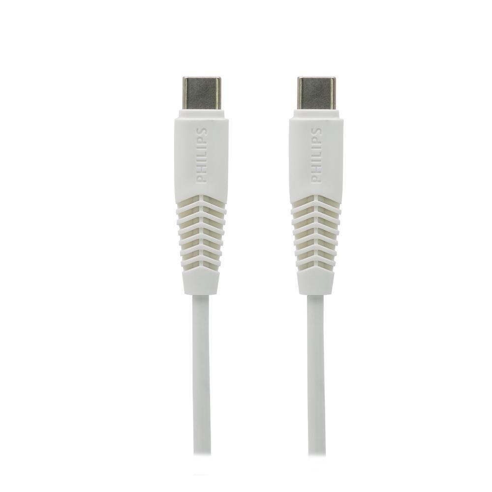 CABLE PHILIPS UBC-C A USB-C 1M 2A MAX BLANCO DLC5531W-2