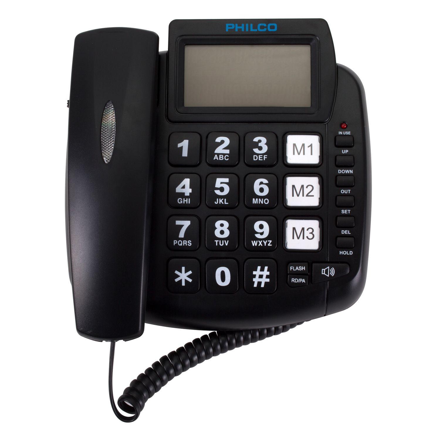 TELEFONO FIJO PHILCO DE SOBREMESA CON BOTONES GRANDES-2
