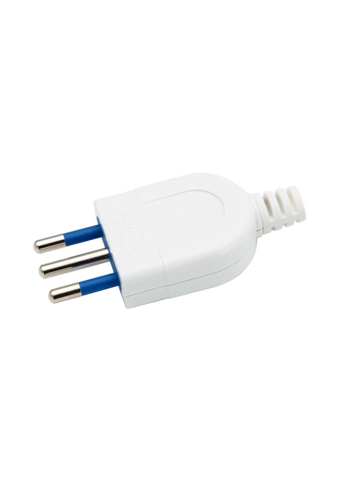 ENCHUFE MACHO VERTICAL 2P + TIERRA 250V 10A 2500 W BLANCO-2