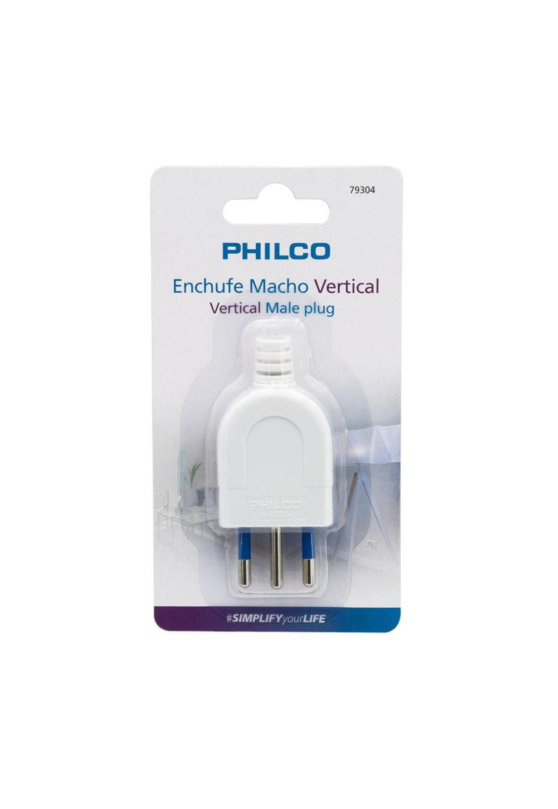 ENCHUFE MACHO VERTICAL 2P + TIERRA 250V 10A 2500 W BLANCO-3
