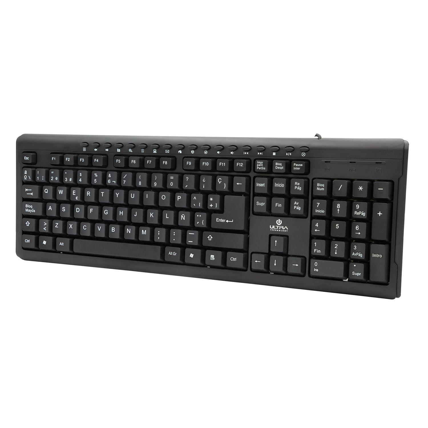 TECLADO MULTIMEDIA ULTRA USB-0