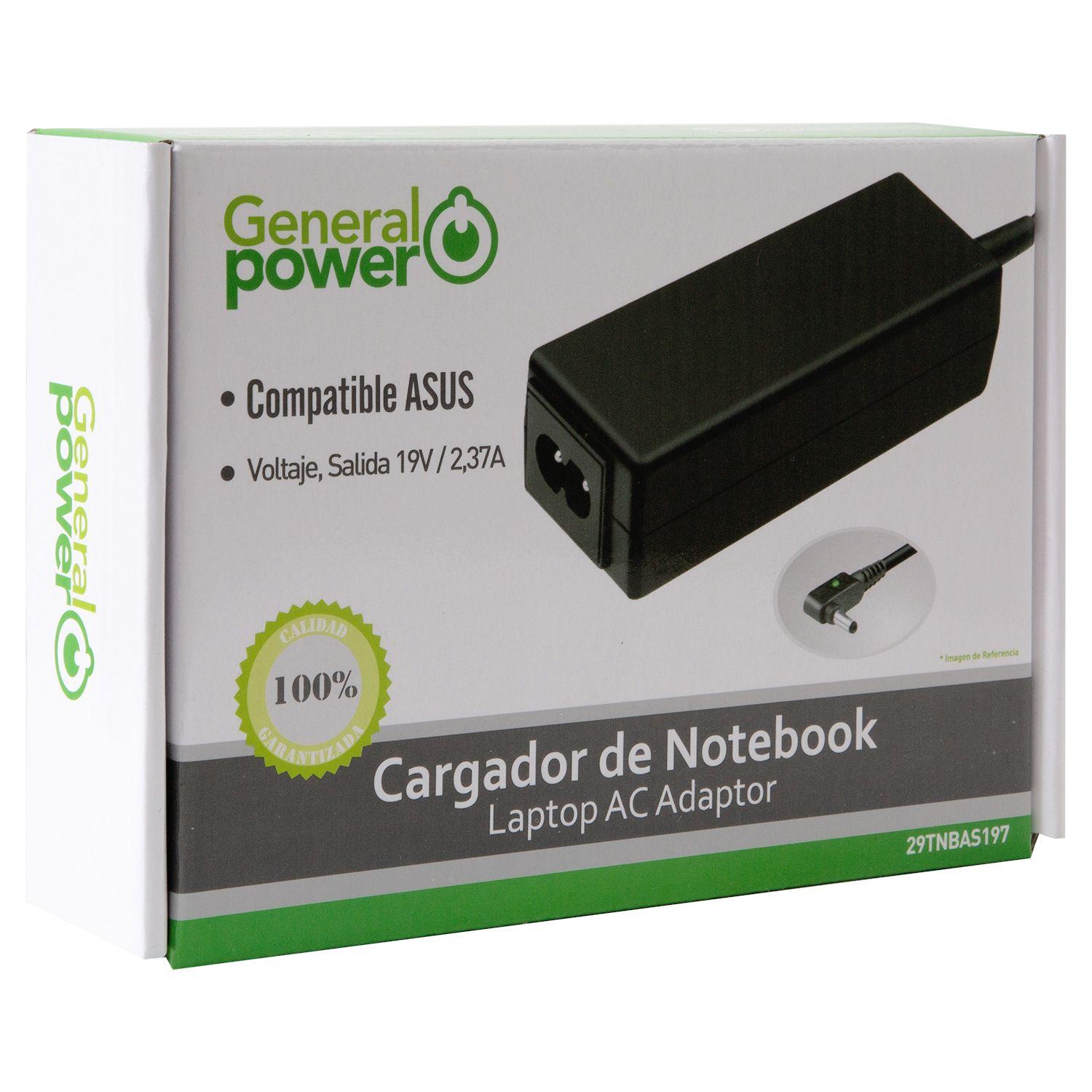 CARGADOR NOTEBOOK ASUS  19V 2.37A 4.0 X 1.35MM-3