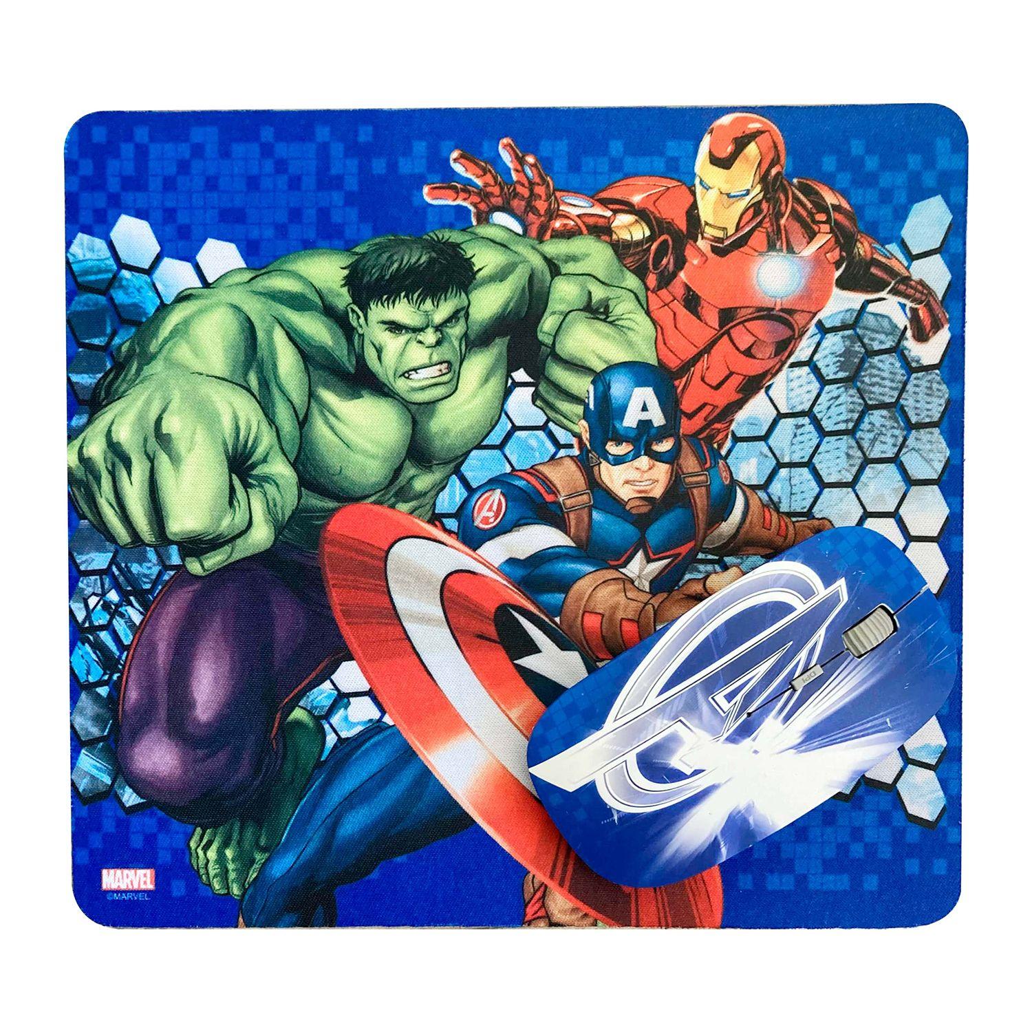 76443-NOC KIT MOUSE INALAMBRICO Y MOUSE PAD AVENGERS 1-3