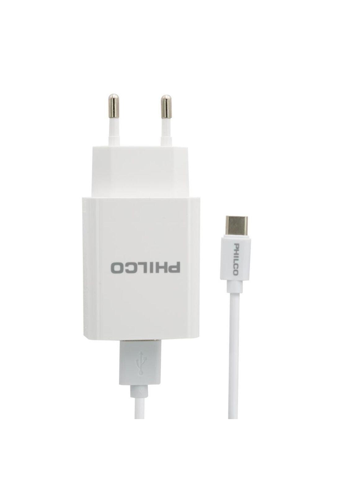 CARG. DE PARED QUALCOM 3.0 A C/CABLE TIPO C QC619 BLANCO-0