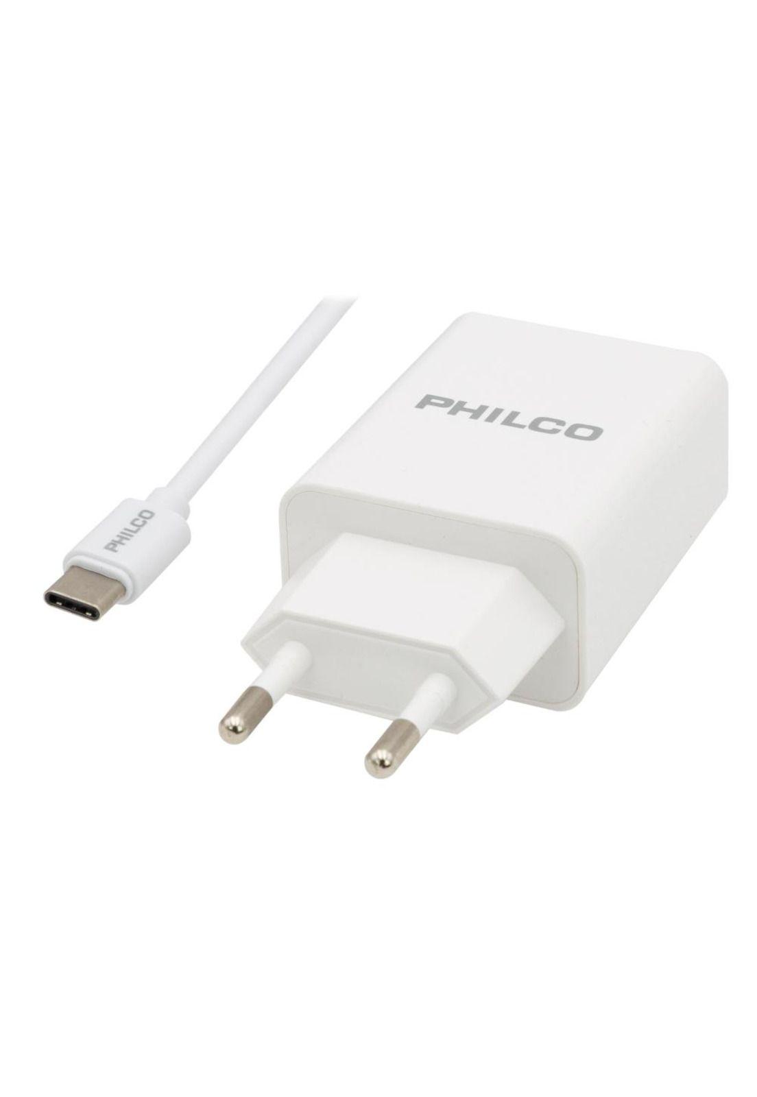 CARG. DE PARED QUALCOM 3.0 A C/CABLE TIPO C QC619 BLANCO-1