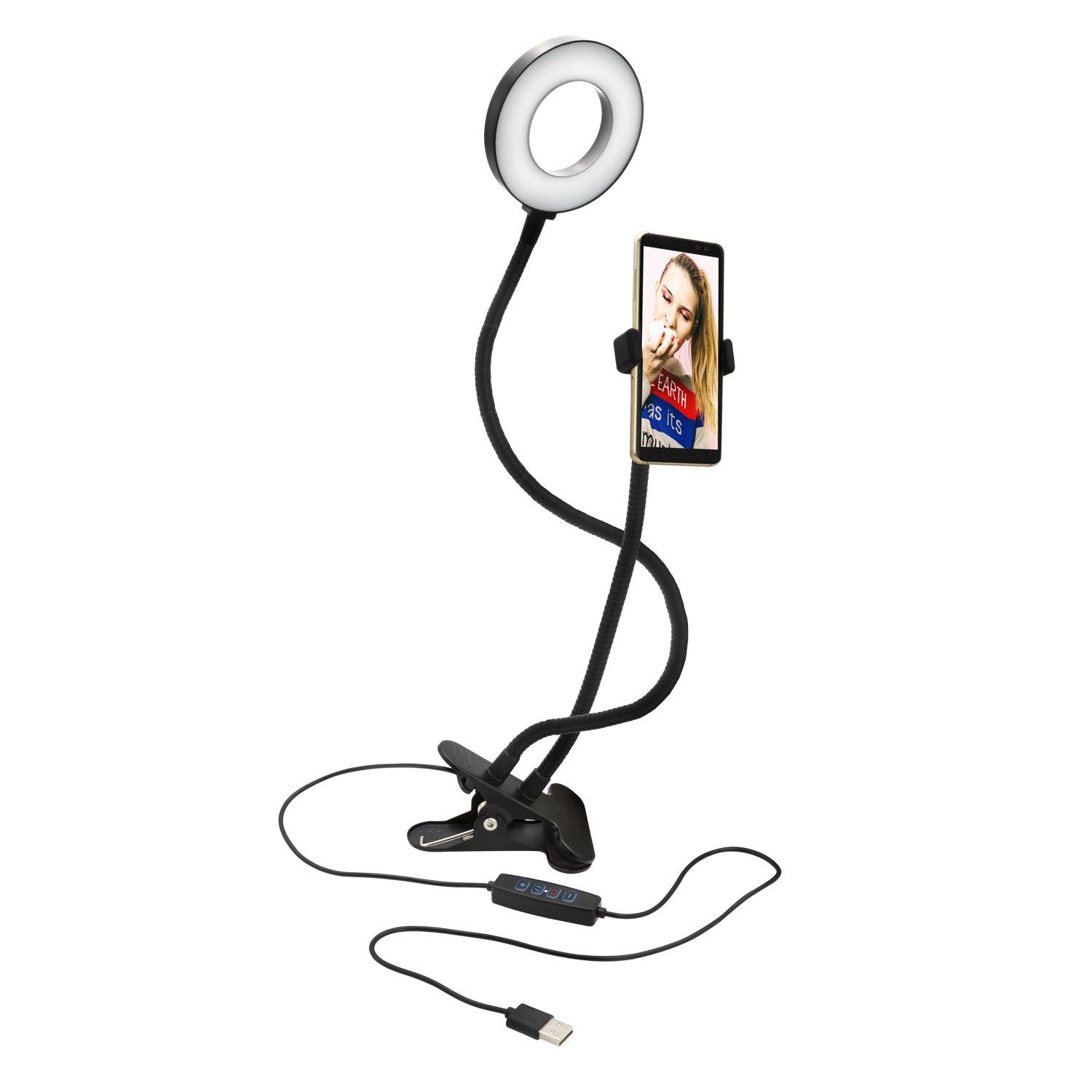 SOPORTE TIPO CLIP PARA SMARTPHONE CON ARO DE LUZ Open box-2