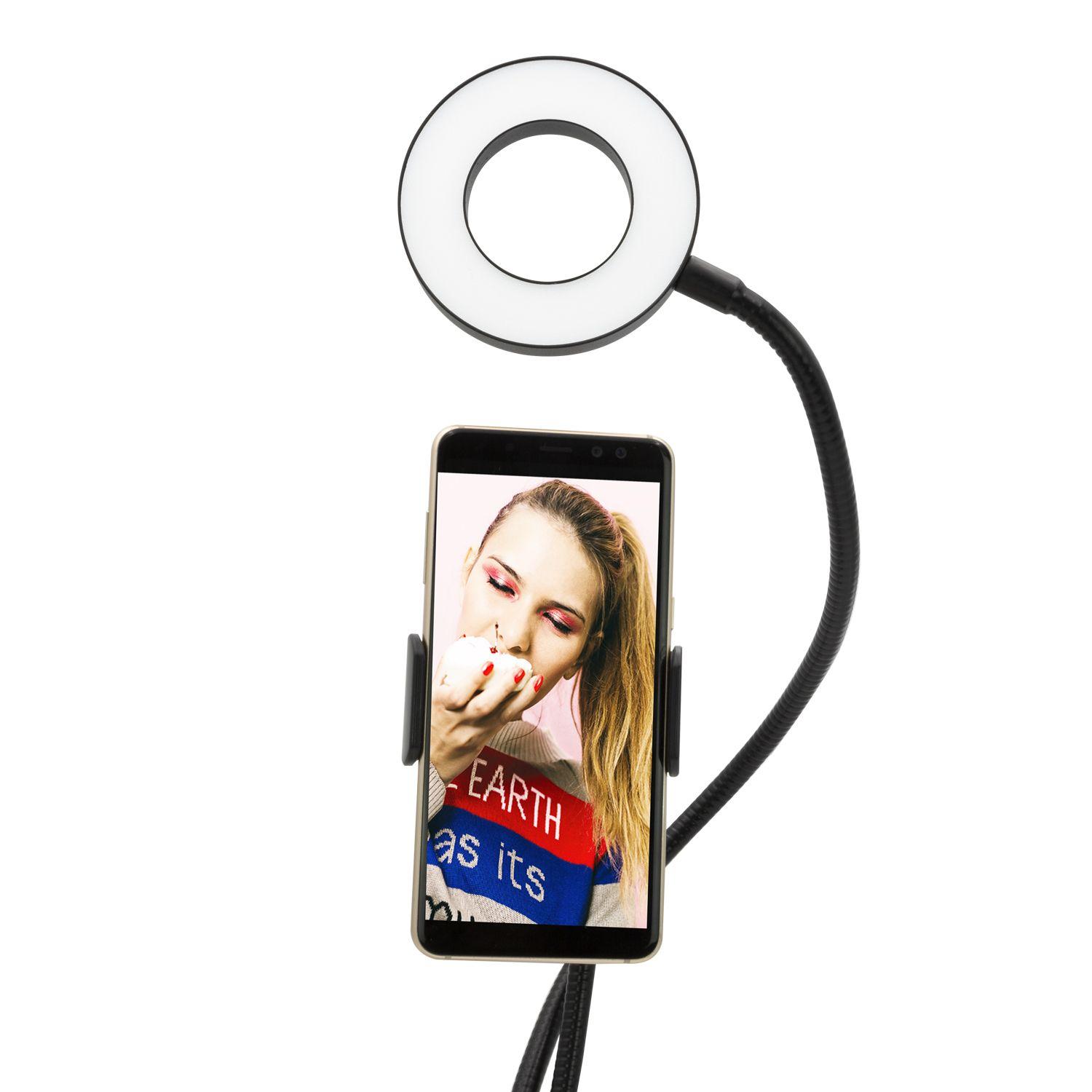 SOPORTE TIPO CLIP PARA SMARTPHONE CON ARO DE LUZ Open box-3