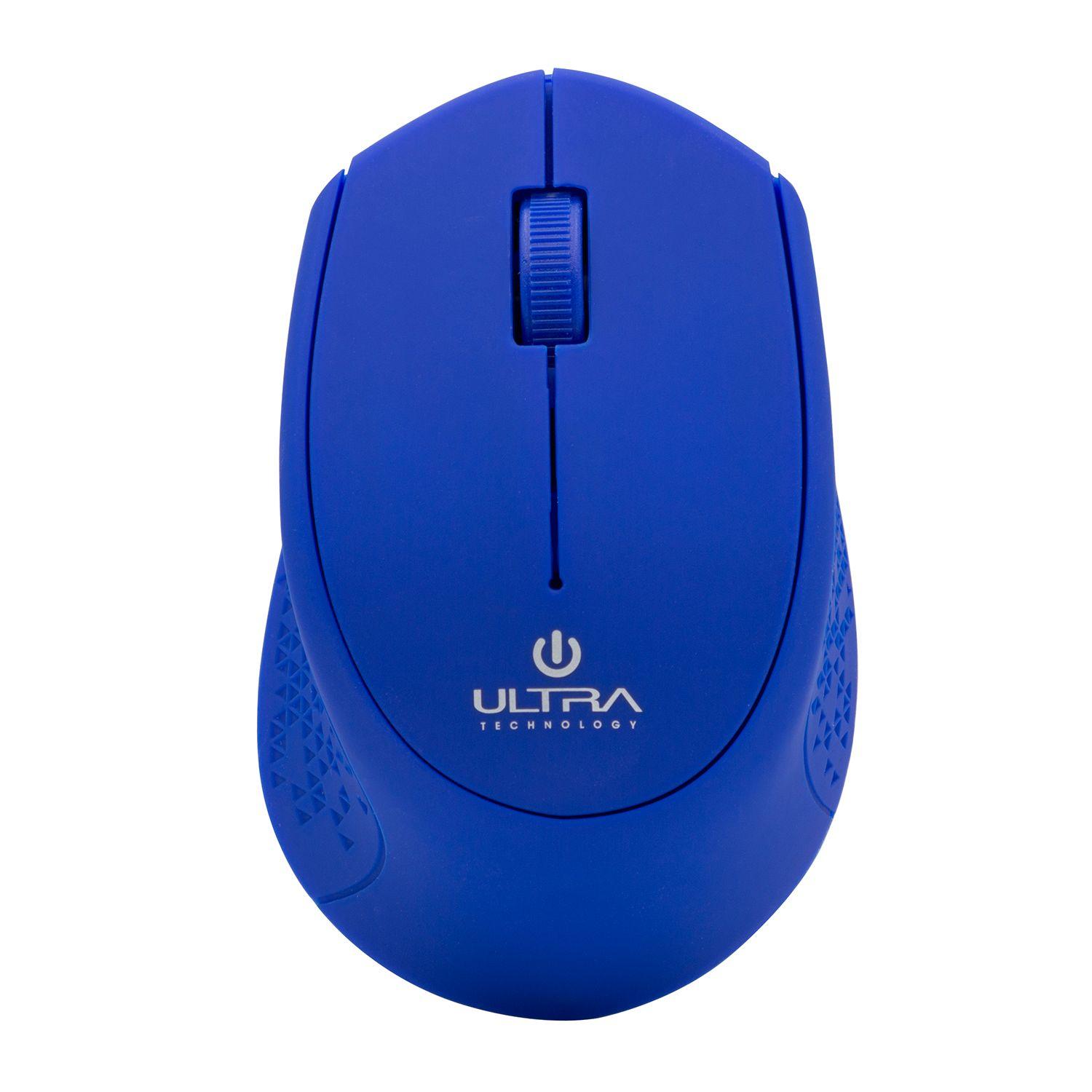 Mouse Optico Inalambrico Ultra Azul-0