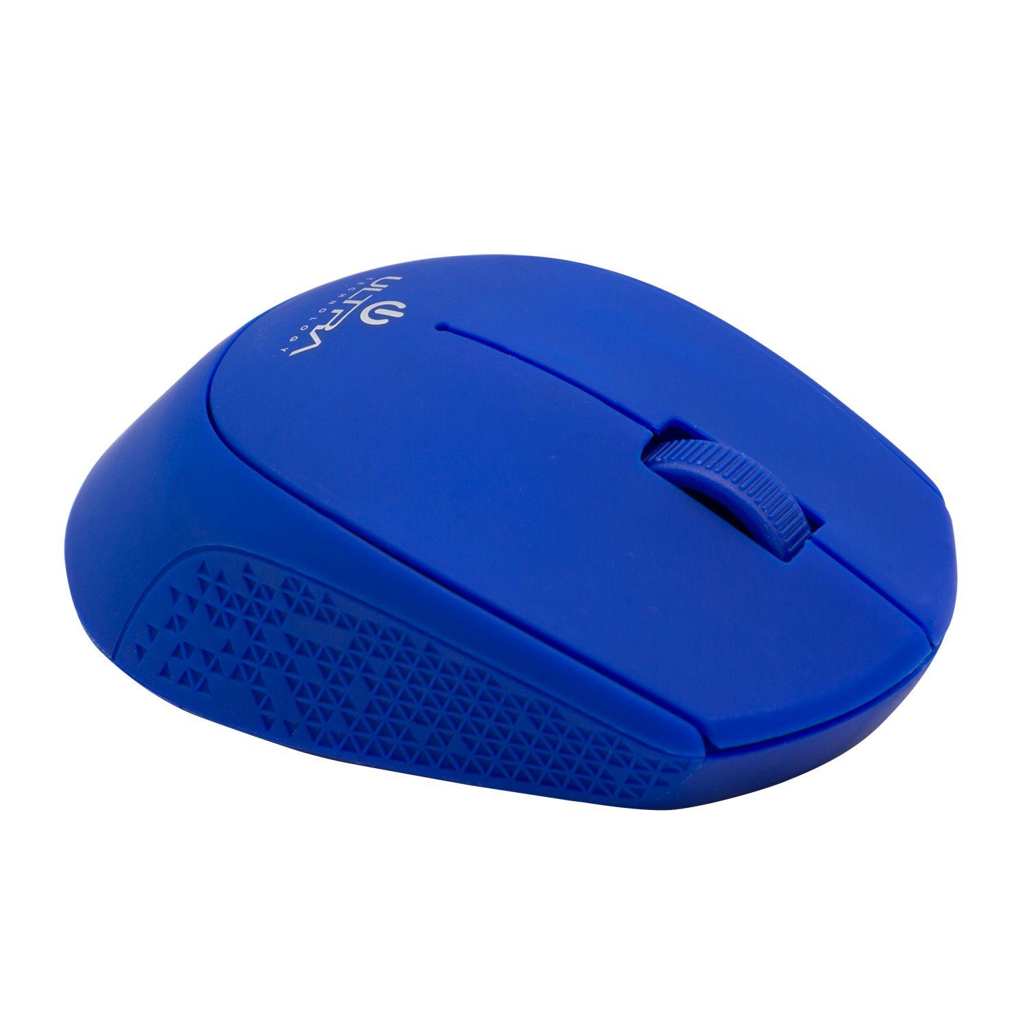 Mouse Optico Inalambrico Ultra Azul-1