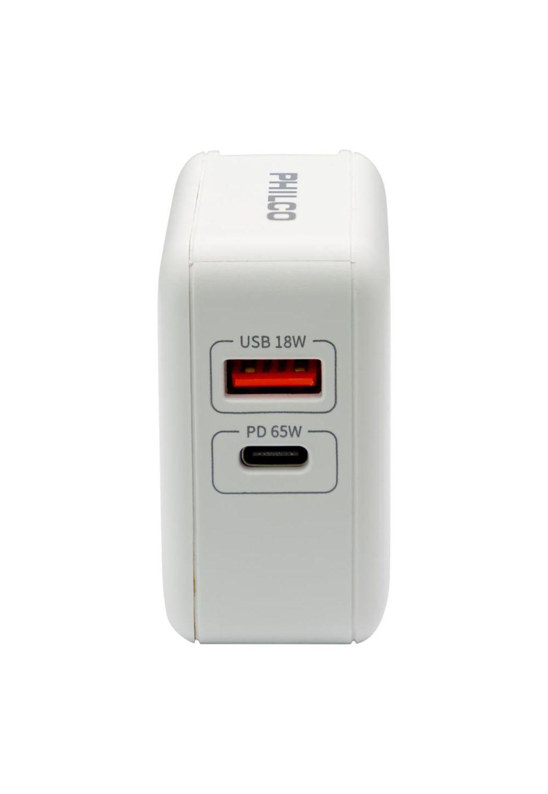 CARG. DE PARED SUPER RAPIDO 65W USB A Y TIPO C-6