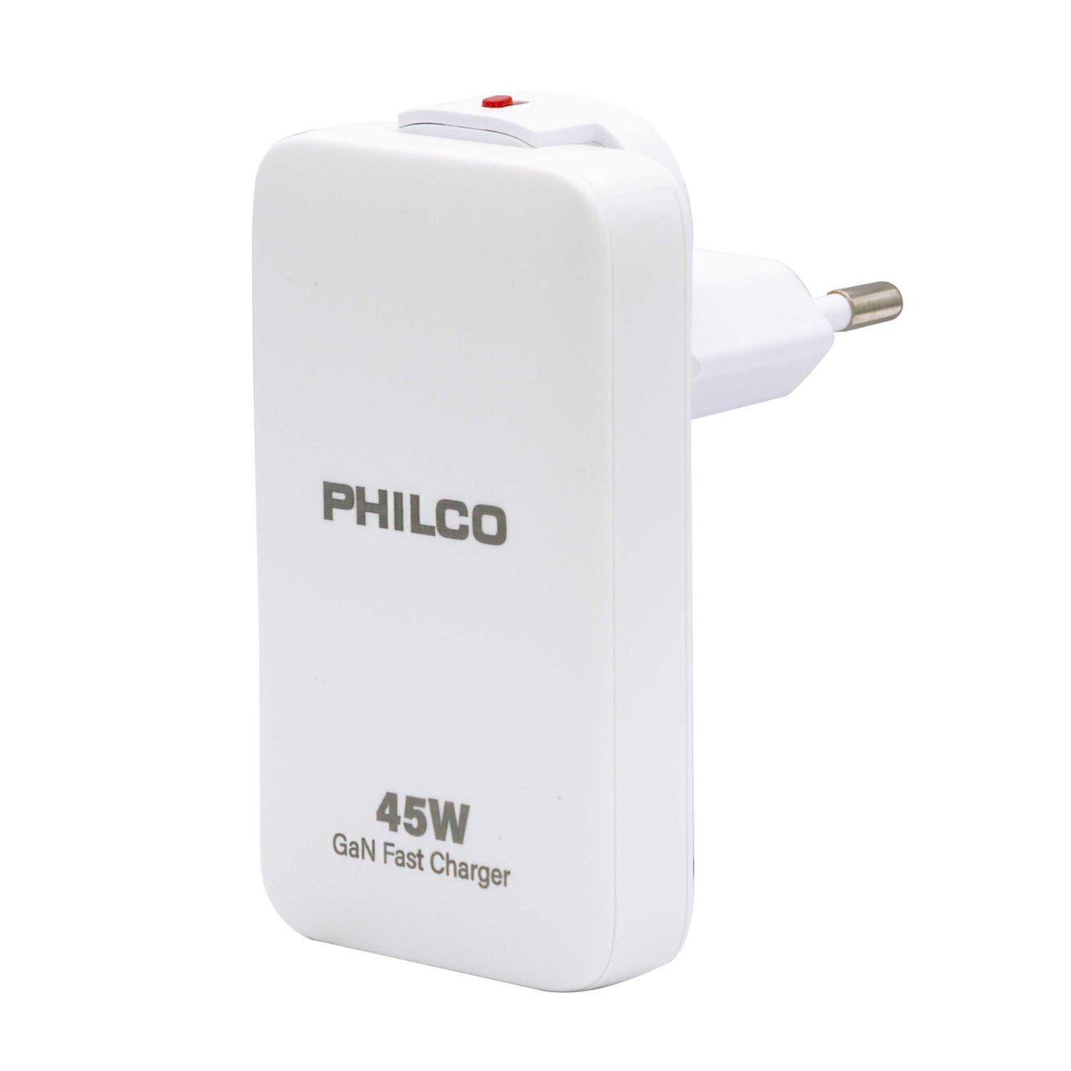 QC645 CARG. PARED S/RAPIDO 45W ULTRA PLANO USB A Y TIPO C/A-2