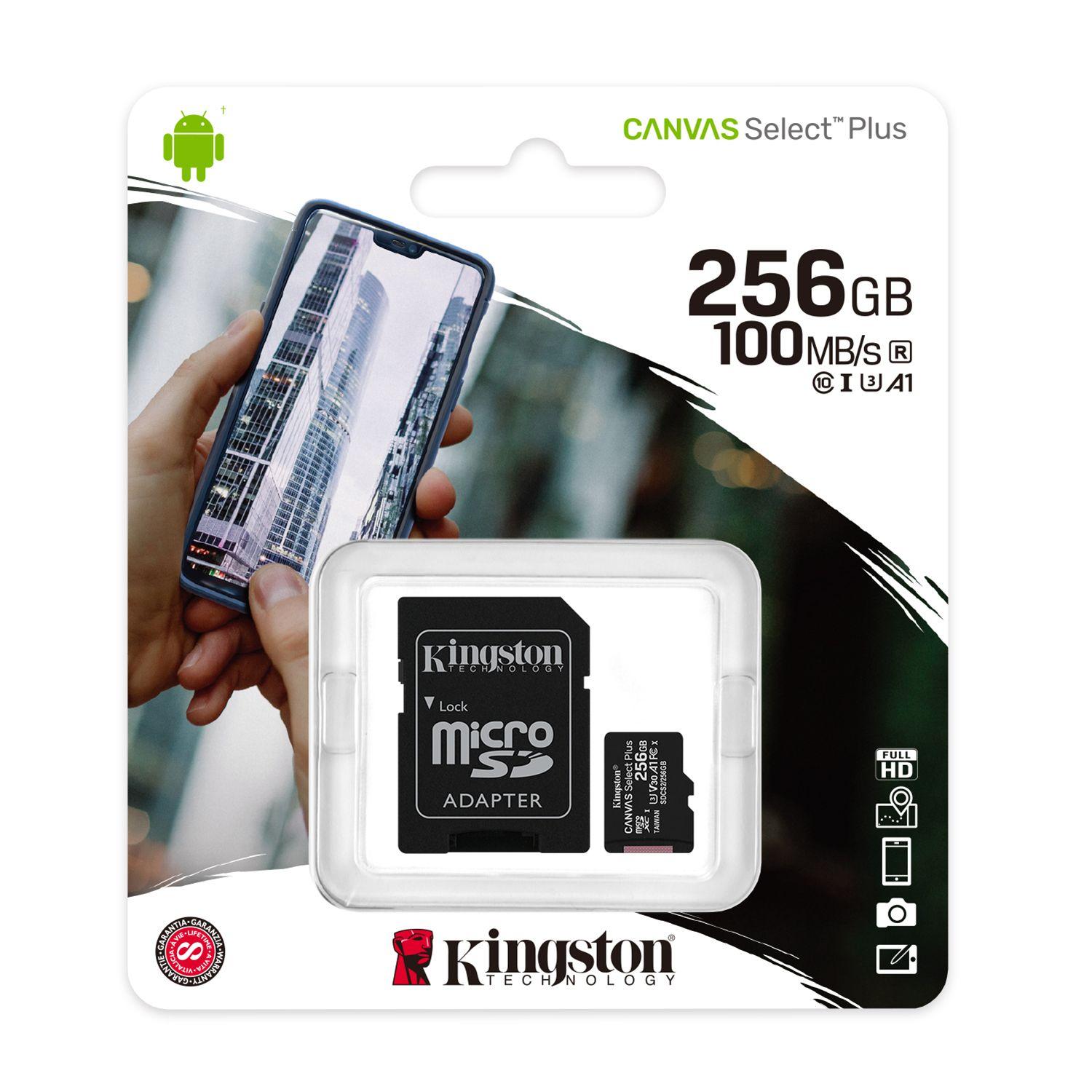 MEMORIA MICROSD C/ ADAPT SELECT PLUS 256GB-2