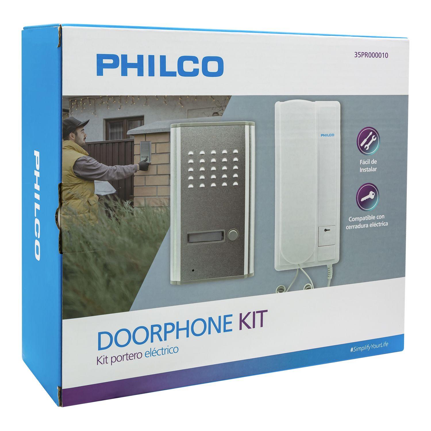 Portero eléctrico Philco PR-10 1 citófono metálico Open Box-2