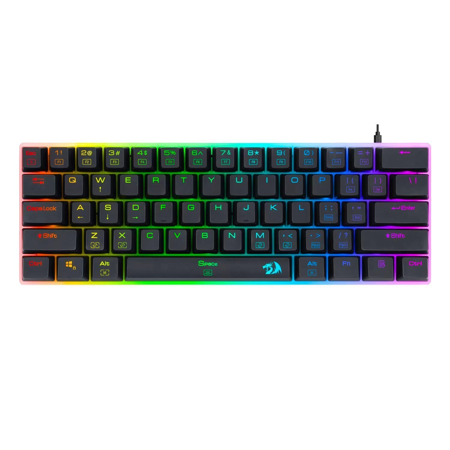 K605 TECLADO GAMER MECANICO ALAMBRICO GIGANTE 58 CM Multicolor-2