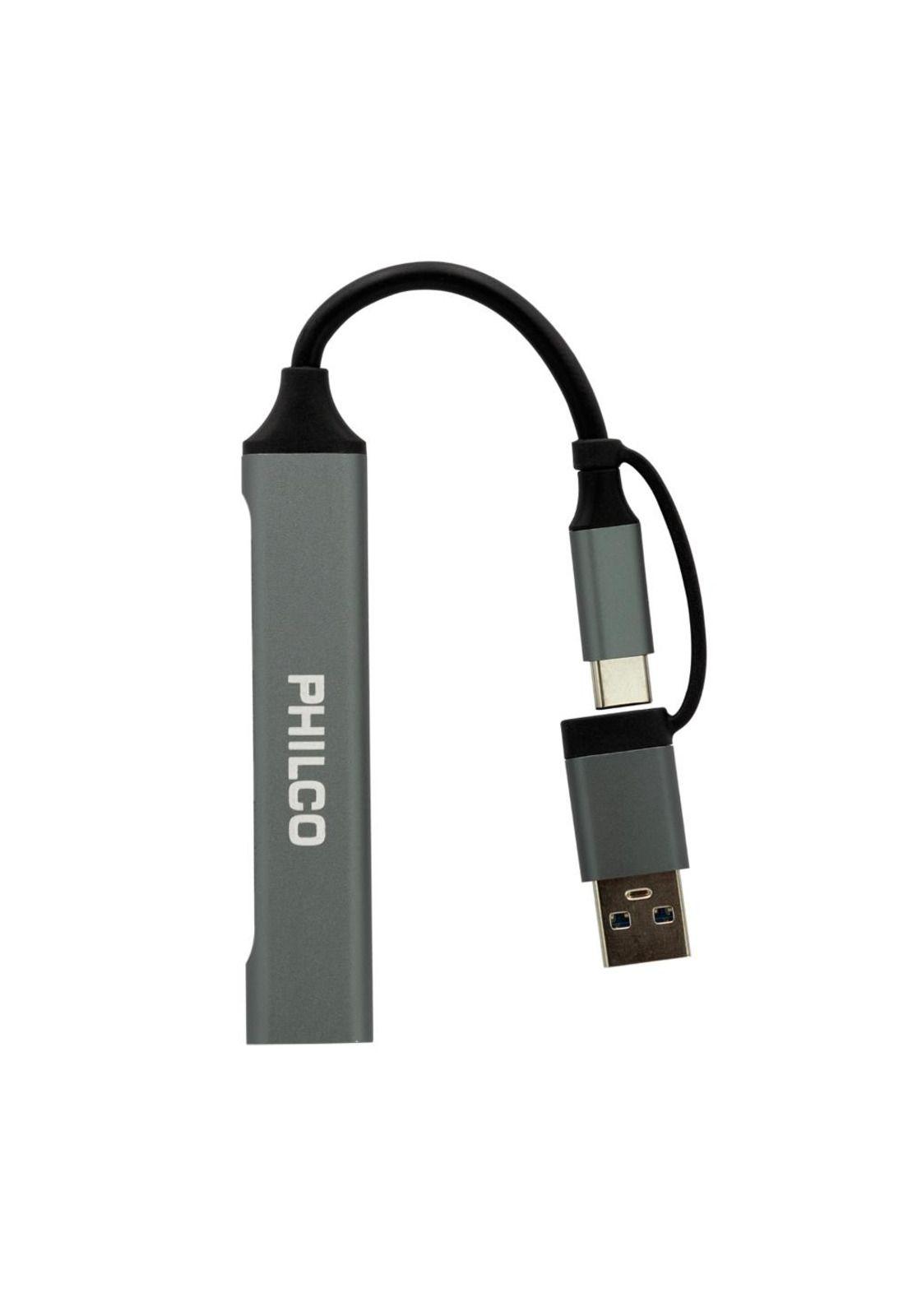 HUB USB-C CON ADAP. 4 USB PHILCO-2