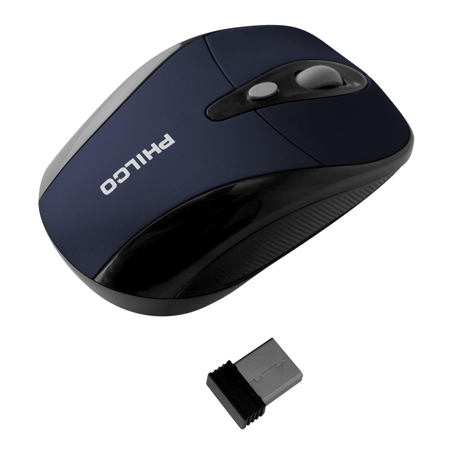 MOUSE ÓPTICO INALÁMBRICO PHILCO 245WA AZUL FJ Open box-3