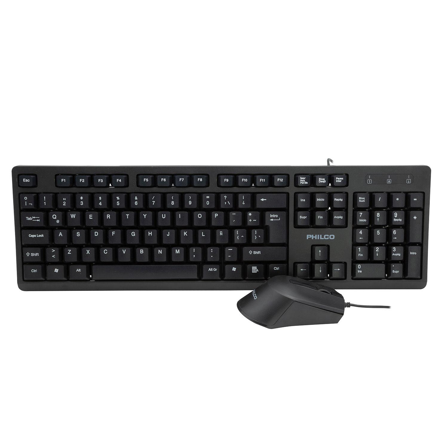KIT TECLADO ALÁM. + MOUSE SPT6234 NEGRO PHILCO Open box-1