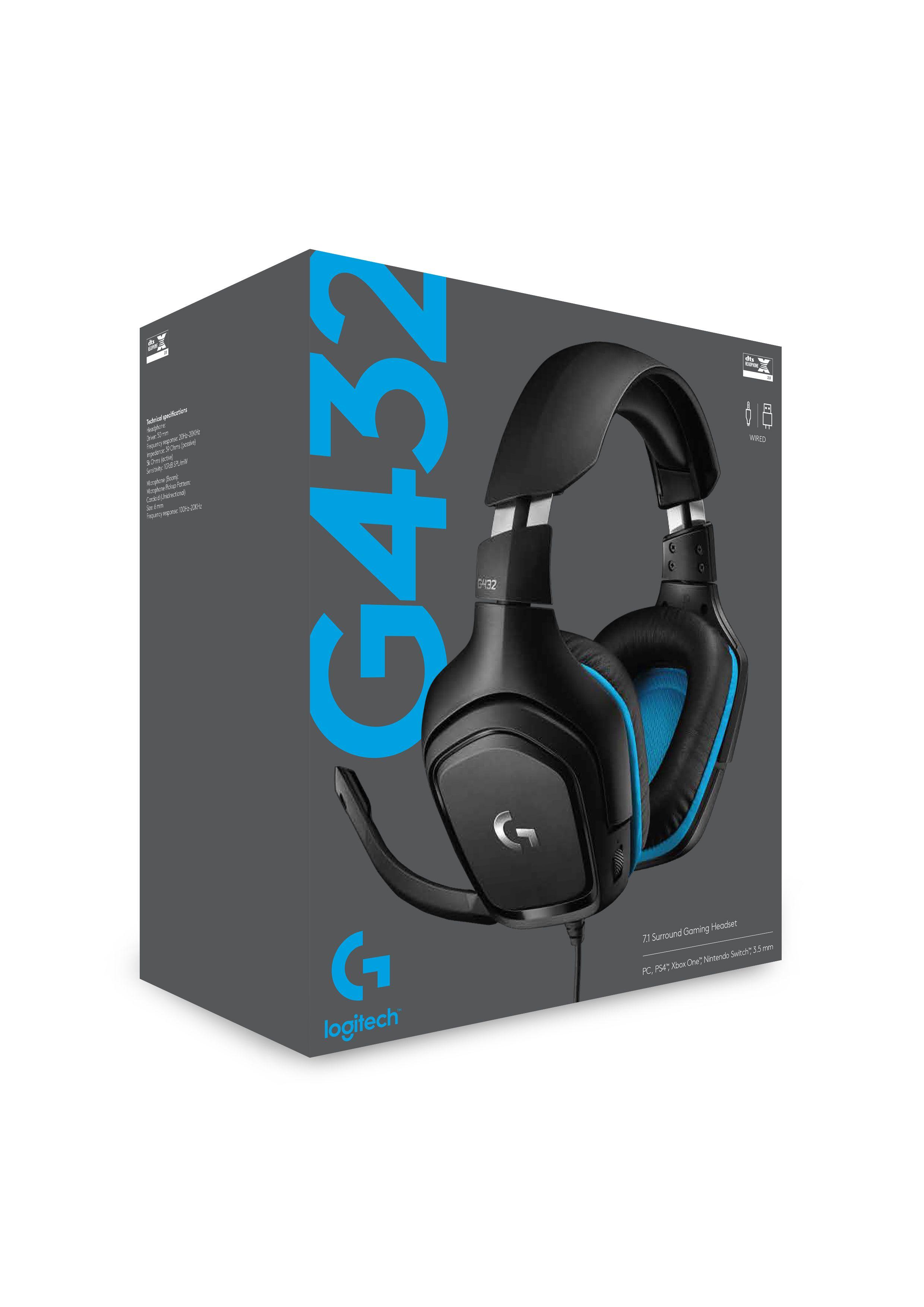 Audífono Gamer Alámbrico Logitech G432 7.1 Sonido Surround Open box-5