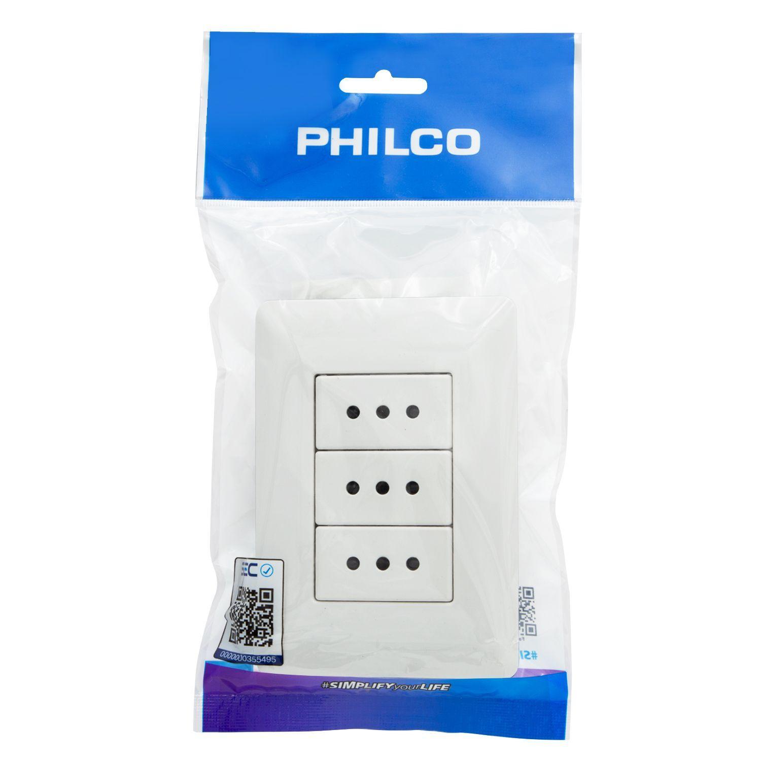Enchufe Para Muro Triple 250v 10a-3