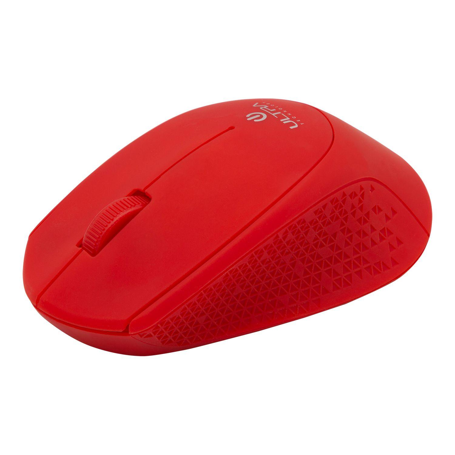 Mouse Optico Inalambrico Ultra Rojo-2
