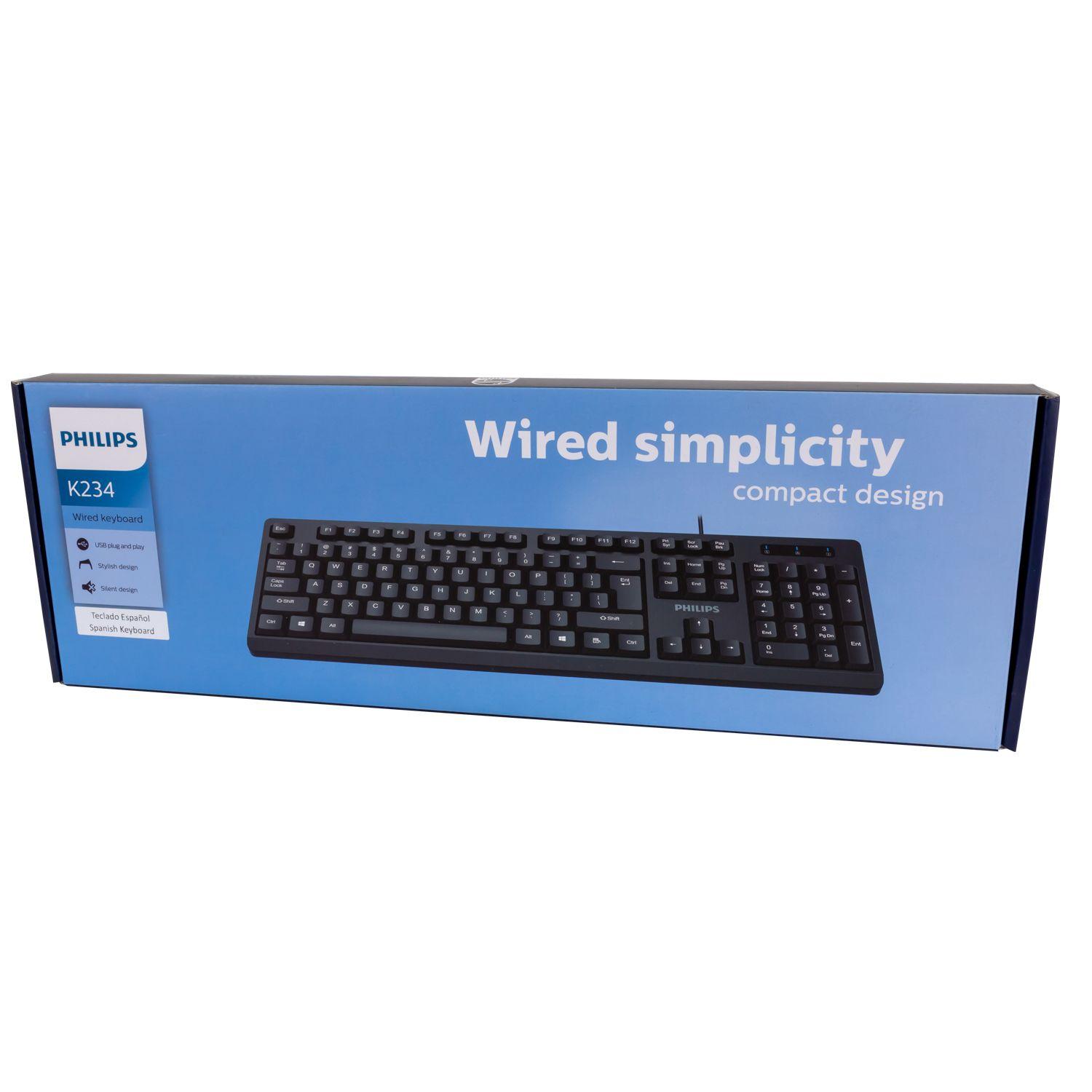 Teclado Alámbrico Spk6234 Philips Open box-0