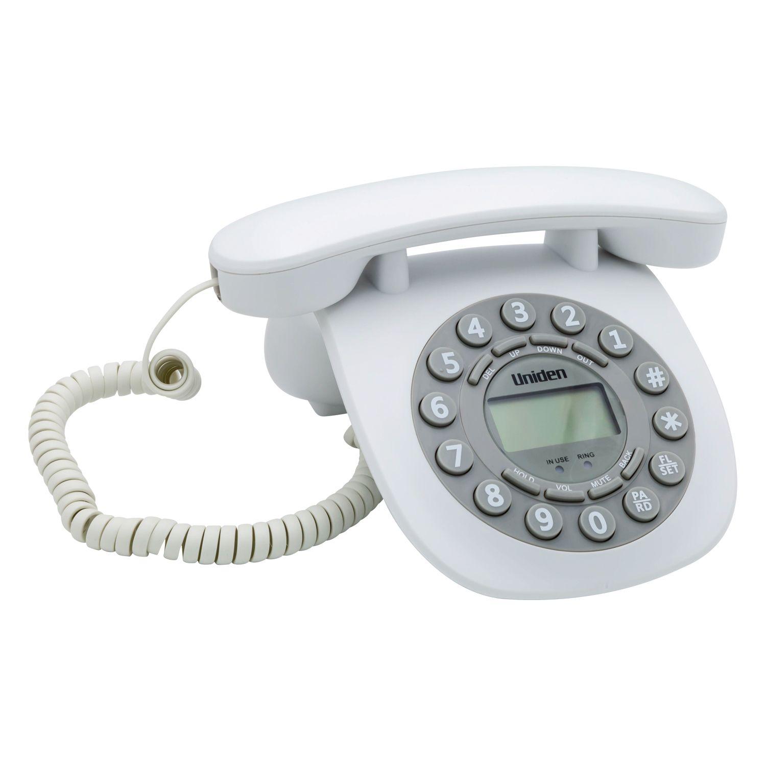 TELEFONO RETRO UNIDEN BLANCO CE-6601-2
