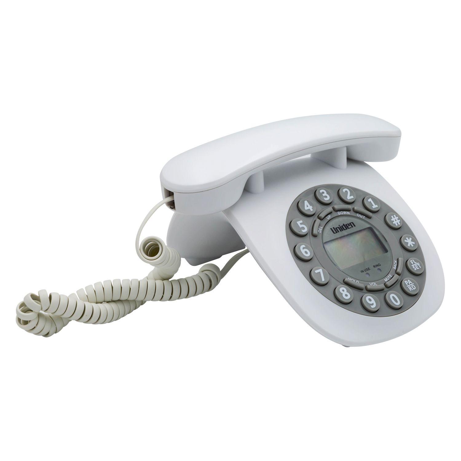 TELEFONO RETRO UNIDEN BLANCO CE-6601-3