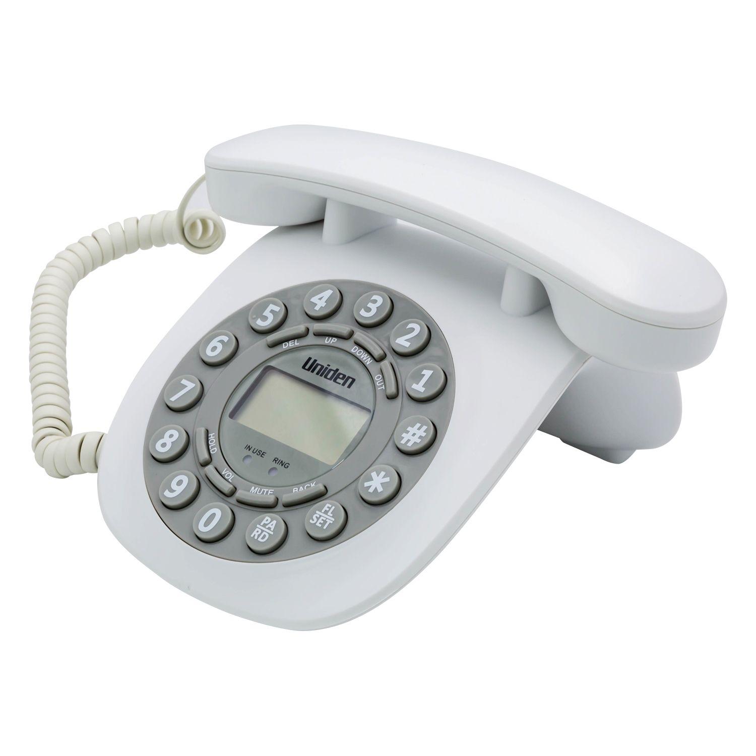 TELEFONO RETRO UNIDEN BLANCO CE-6601-4