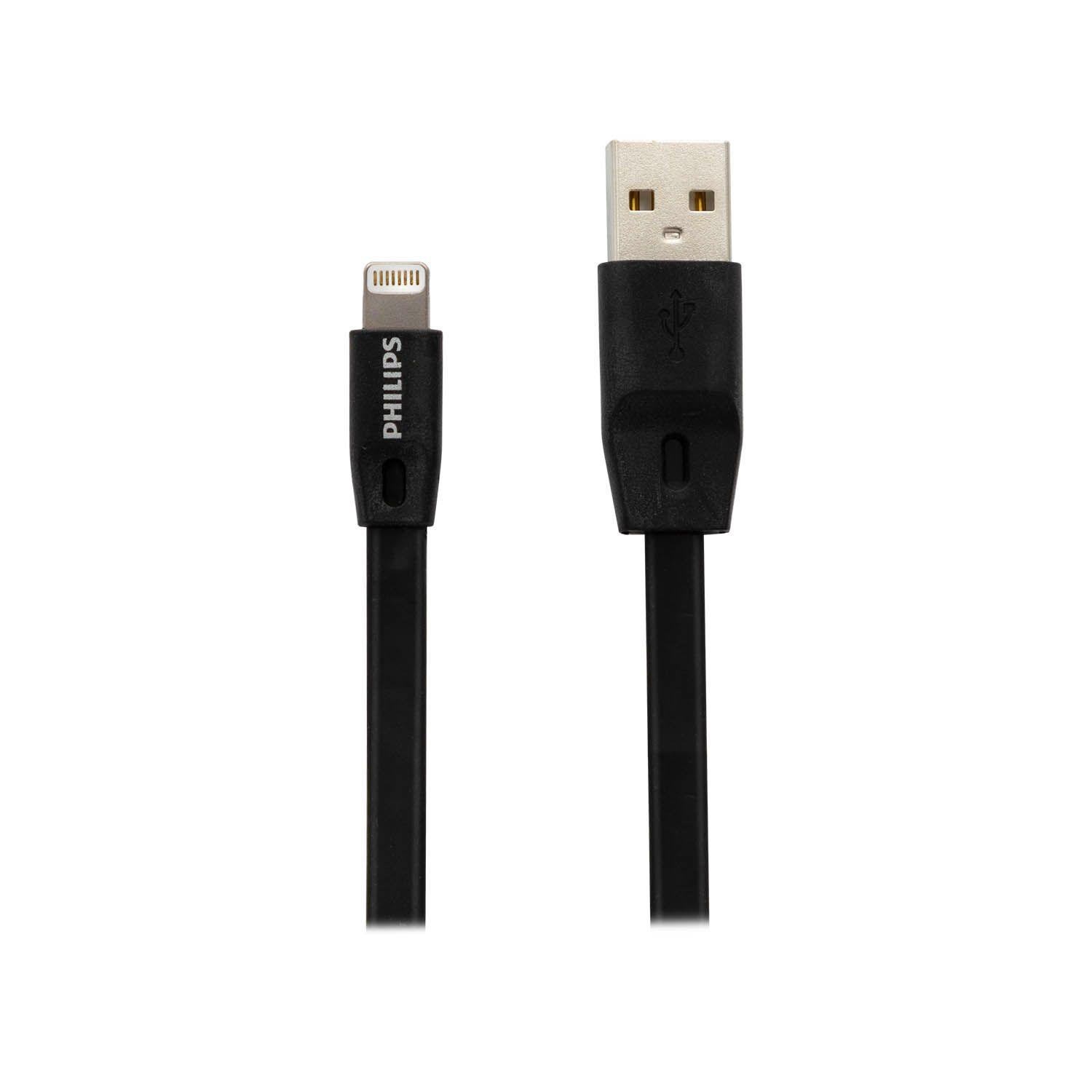 Cable lightning 1.2 Mts Goma Plano Negro Dlc2508cb Open box-2