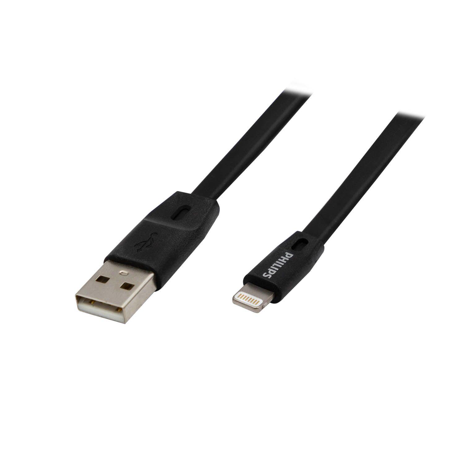 Cable lightning 1.2 Mts Goma Plano Negro Dlc2508cb Open box-3