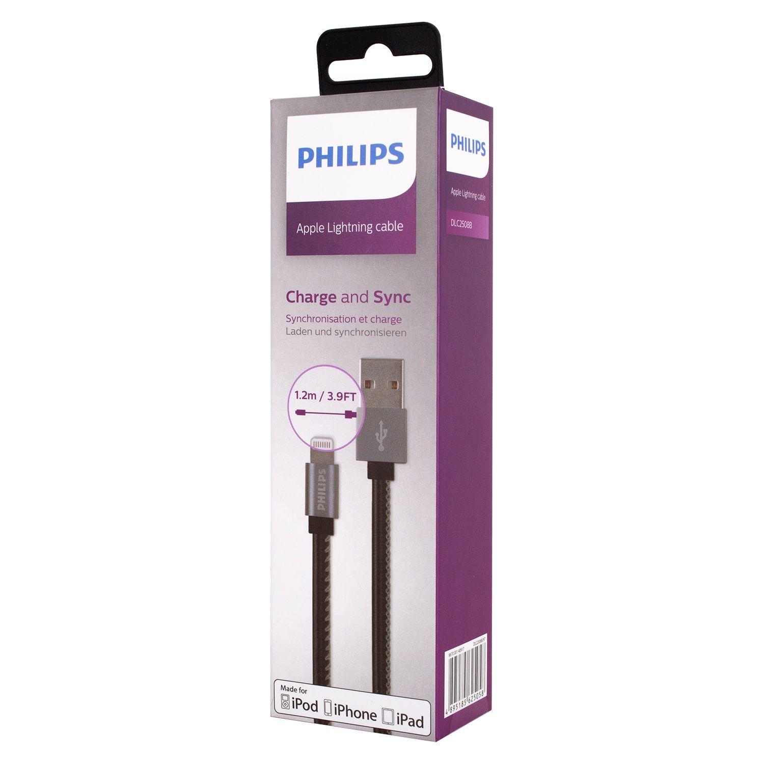 Cable lightning 1.2 Mts Goma Plano Negro Dlc2508cb Open box-5