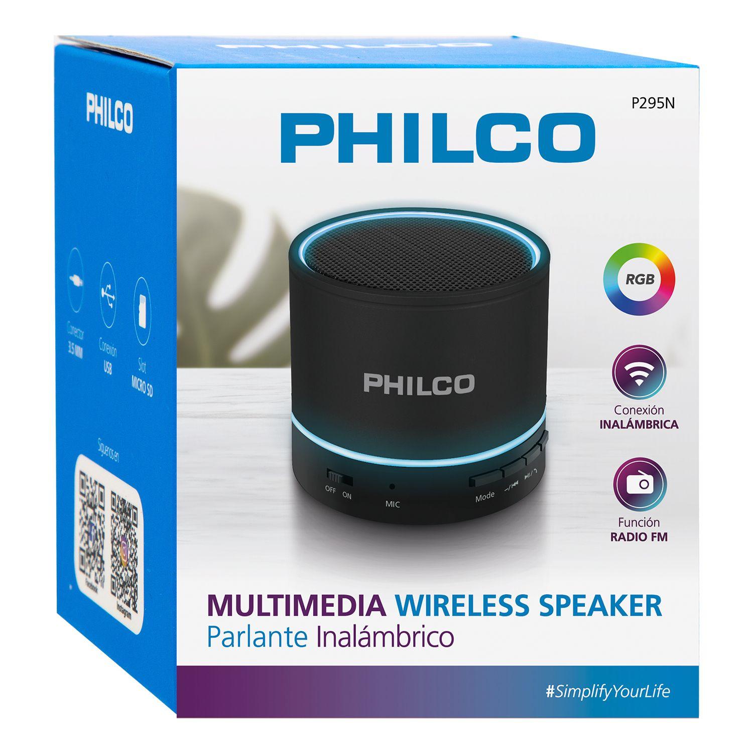Philco Parlante Portatil Bluetooth-usb P295 Black Negro-0
