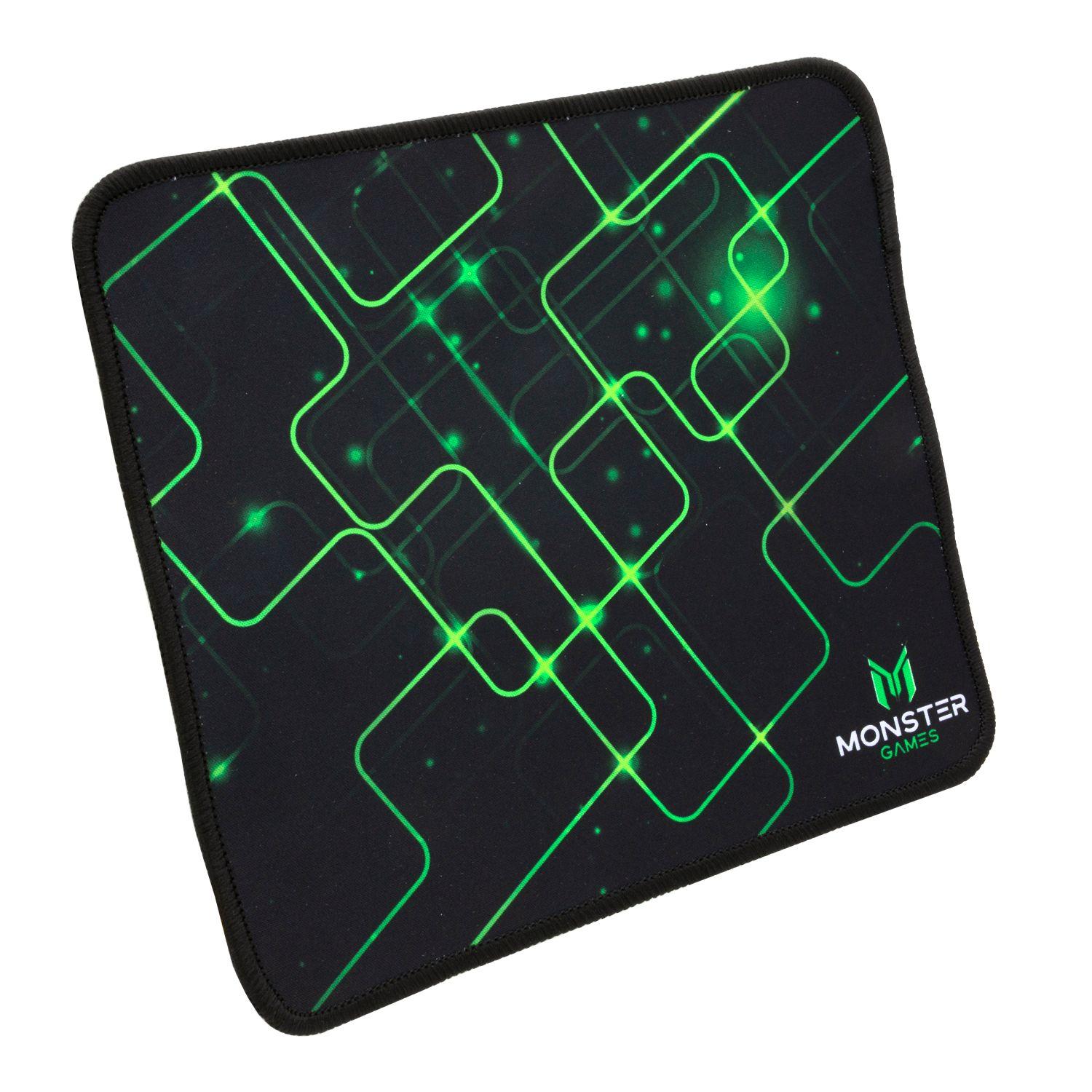MOUSE PAD GAMER MONSTER GAMES START 23X20CM PA346 COLOR NEGRO Open box-2