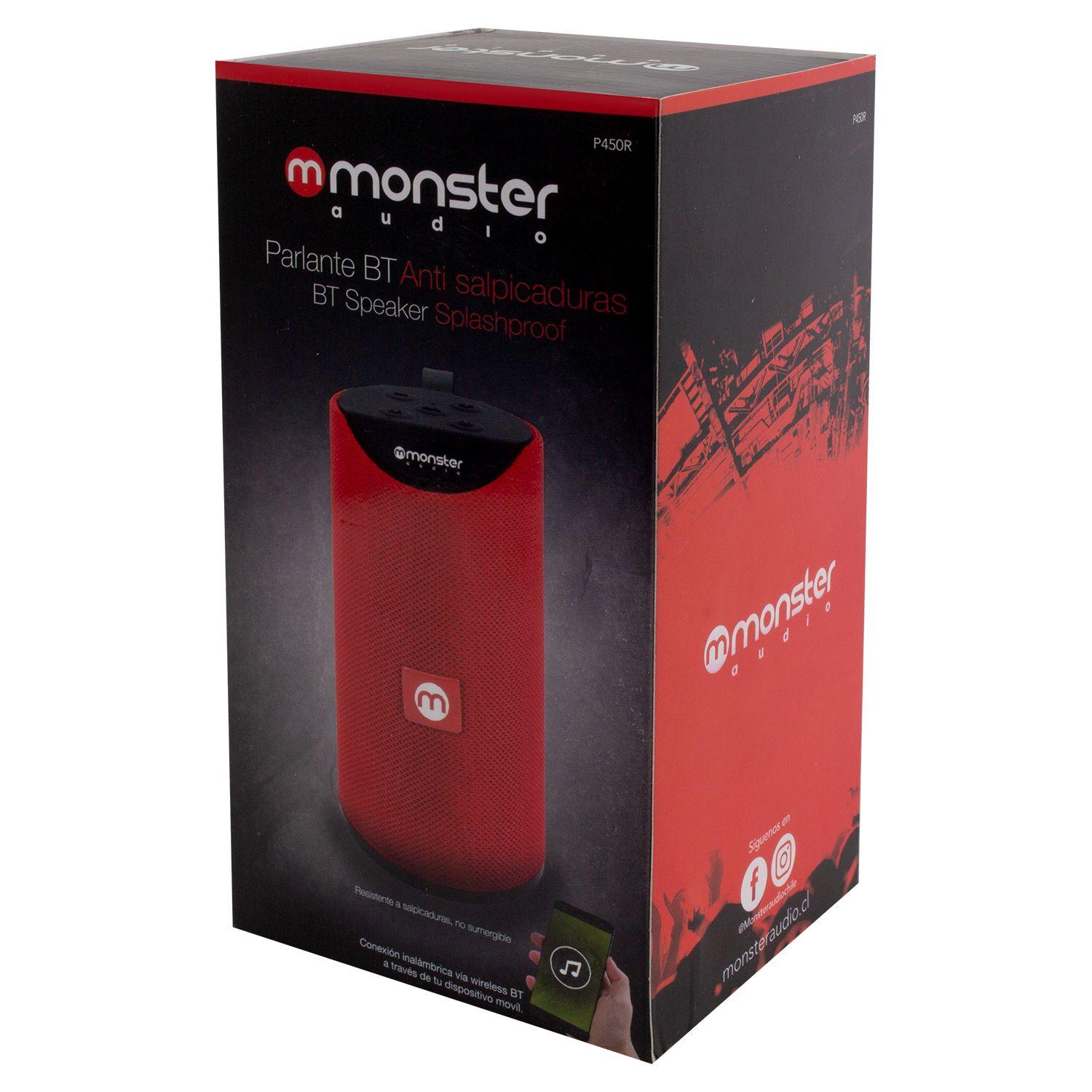 Parlante Bt Monster Audio 450r Rojo Open box-5