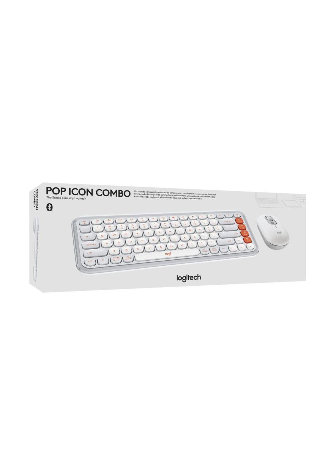 Kit Teclado Y Mouse Logitech Pop Icon, Español, Blanco-2