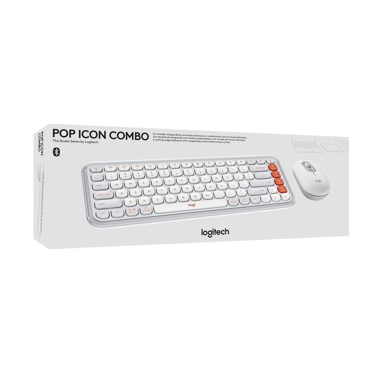 Kit Teclado Y Mouse Logitech Pop Icon, Español, Blanco-2