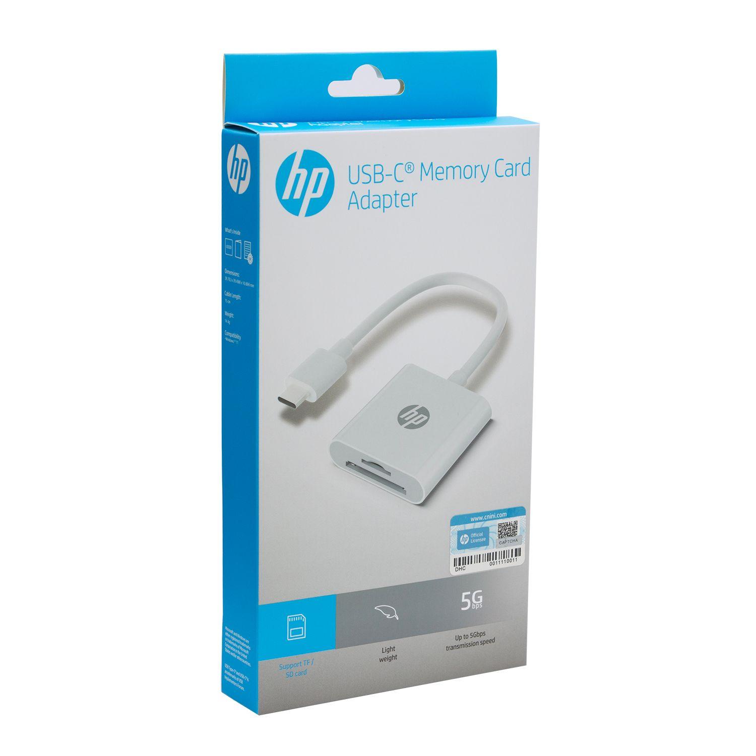 Lector de Tarjetas USB-C a SD/TF HP-4