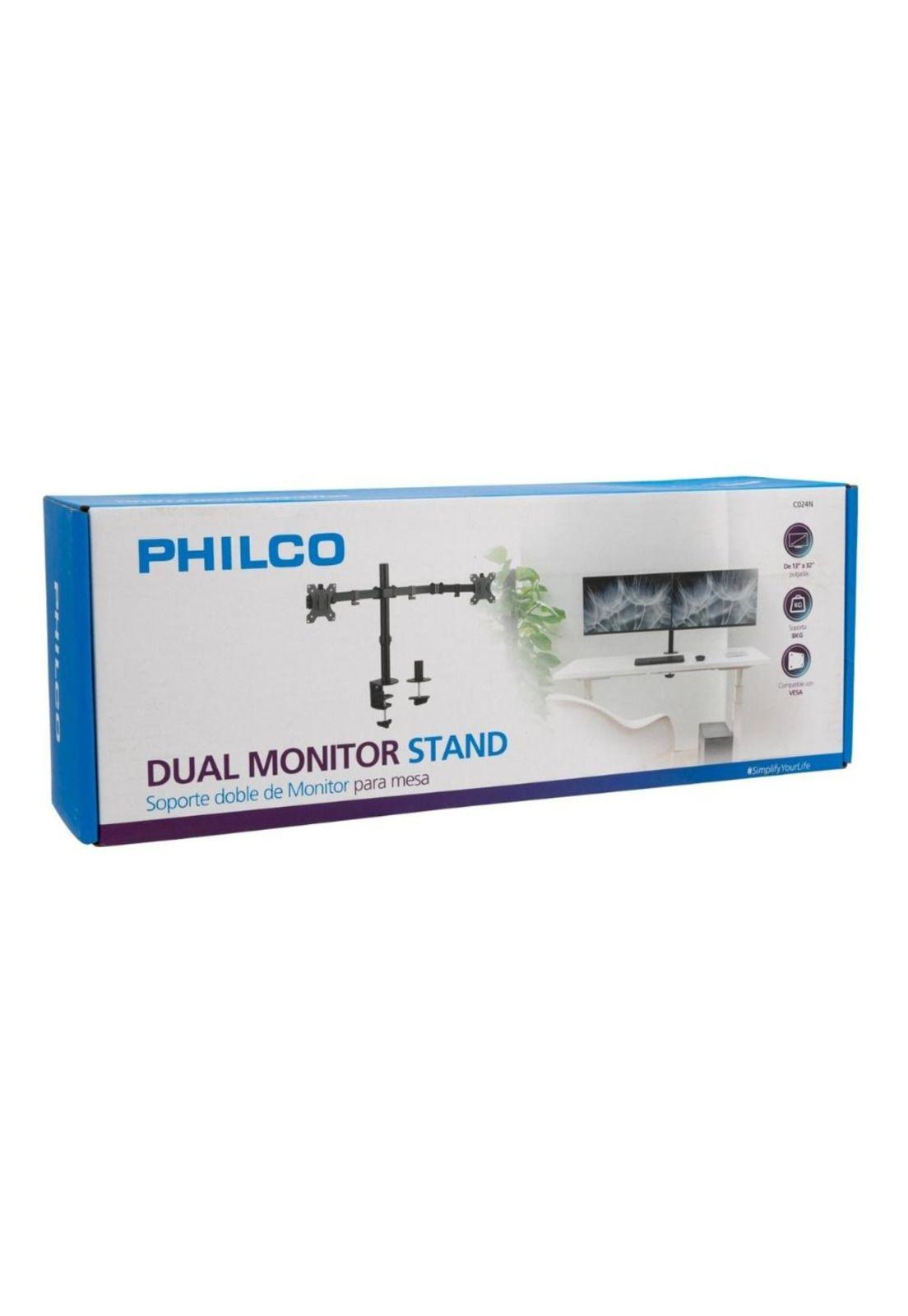 Soporte Monitor Doble Para Mesa 13 A 32-4