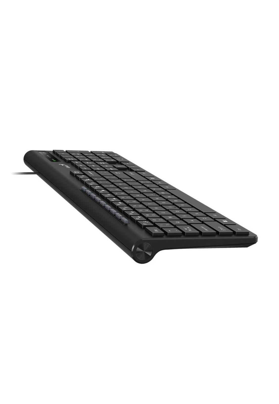 Teclado SlimStar USB 230II con 9 Teclas Adicionales-2