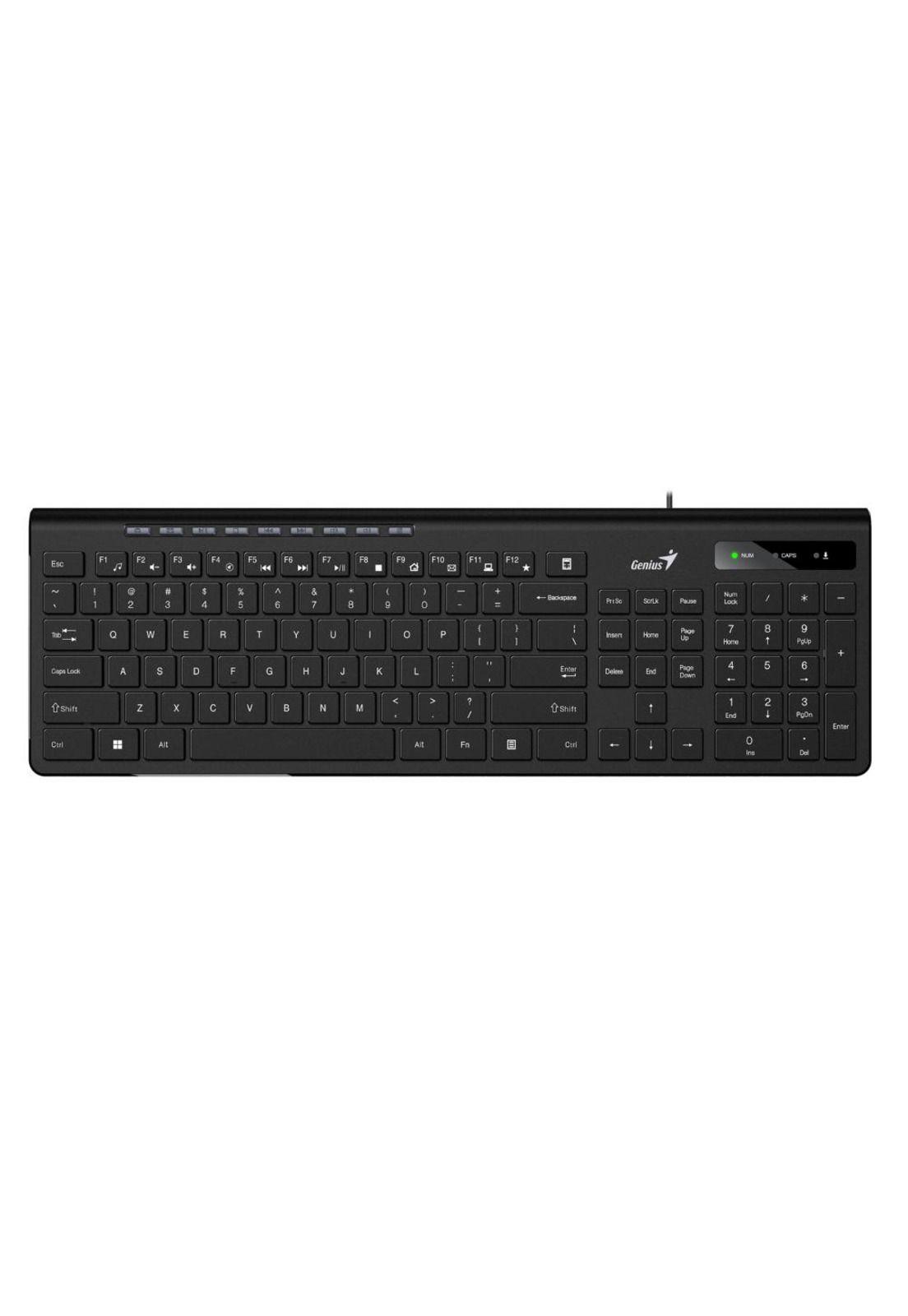 Teclado SlimStar USB 230II con 9 Teclas Adicionales-3