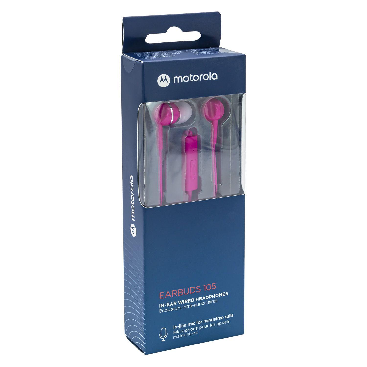 AUDIFONO MOTO EARBUDS 105 M/LIBRES PINK-2