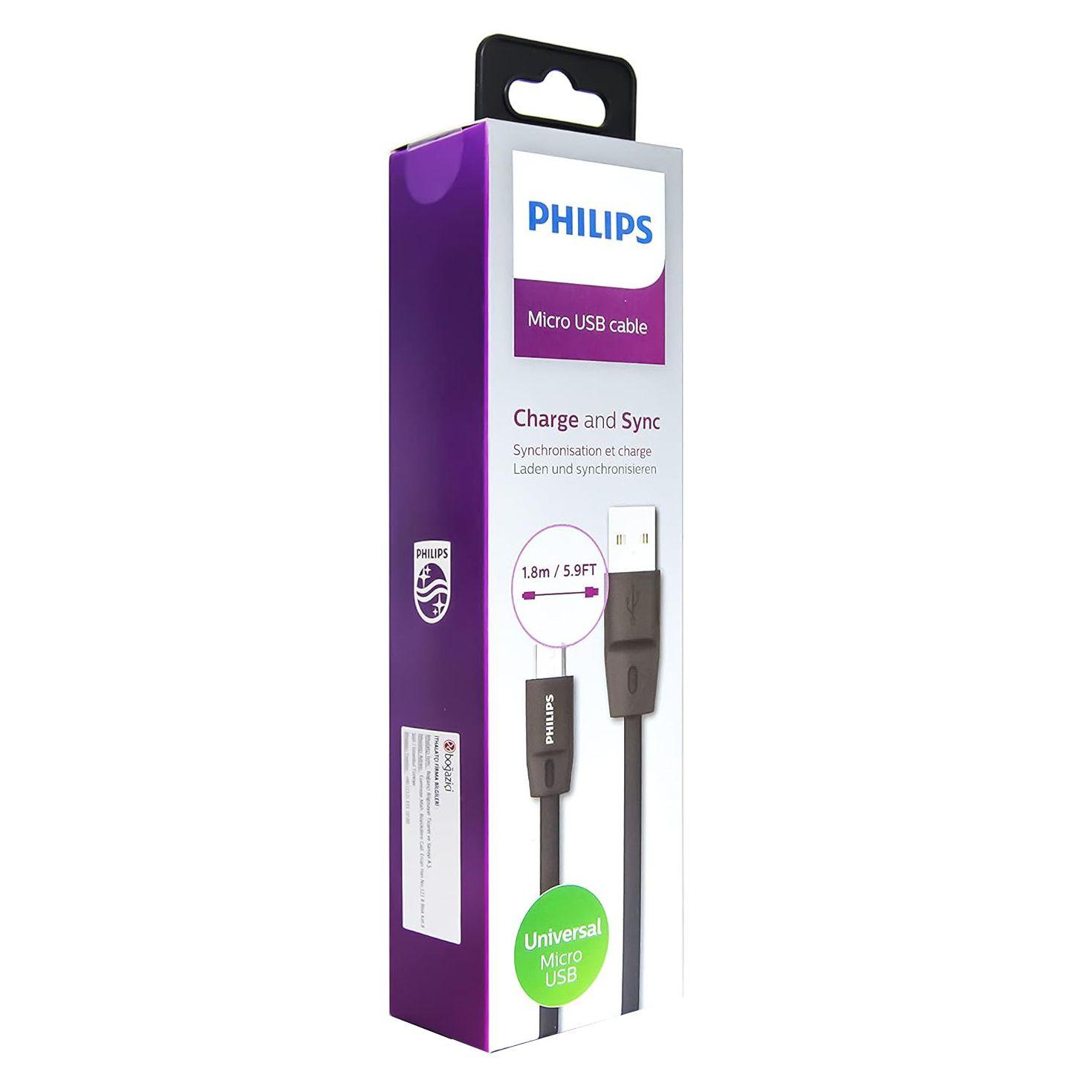 CABLE MICRO USB 1.2 MTS GOMA PLANO NEGRO DLC2519CB-3